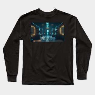 Spaceship futuristic interior Long Sleeve T-Shirt